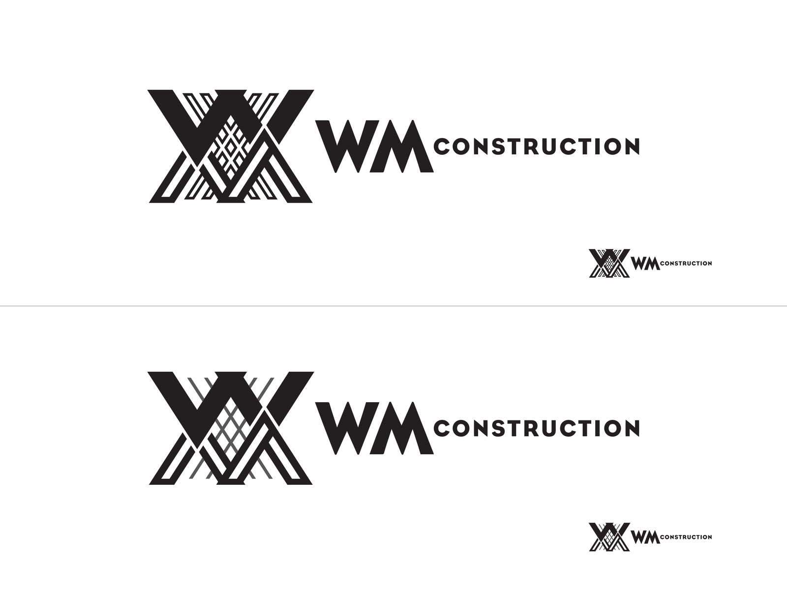 WM Construction logo WIP by Barak Tamayo on Dribbble