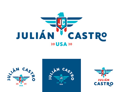 Julián Castro logo concept 1 2020 badge bird castro eagle hispanic icon logo political president usa