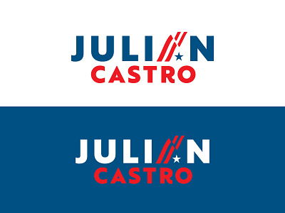 Julián Castro Presidential logo concept 2 accent american flag icon iconic latino logo political president star usa