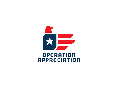 Operation Appreciation logo unused branding clever concept eagle flag icon logo logo design concept logodesign miltary star usa wings