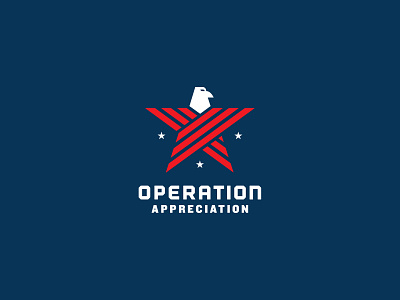 Operation Appreciation logo unused branding concept design eagle graphic icon identity logo military star usa