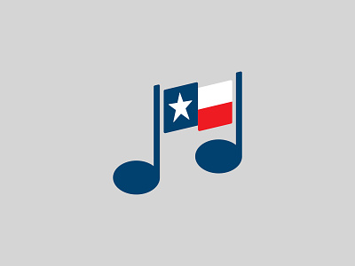 Texas Music flag flatdesign graphic icon identity illustration logo mark music note song texas vector