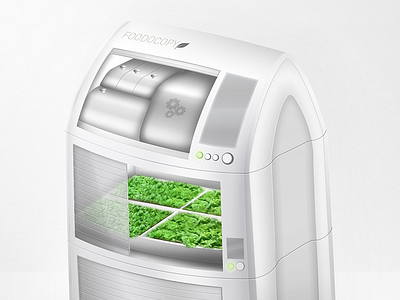 Foodocopy Indoor Food Planting Unit 2 3d device food green home appliance indoor industrial design planting product product design