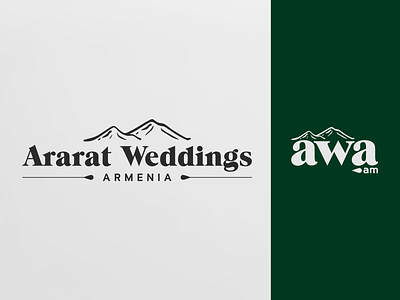 Ararat Weddings Armenia Logo ararat blackandwhite bw design events green logo marriage wedding wedding planning