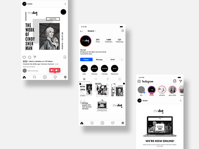 The Dot Social Media Templates and Layout branding instagram instagram template minimal minimalist online presence social media social media design