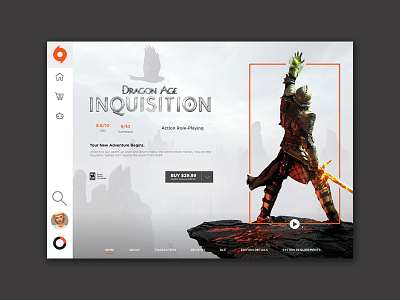 Origin Redesign desktop dragon age ea ecommerce games origin redesign ui web