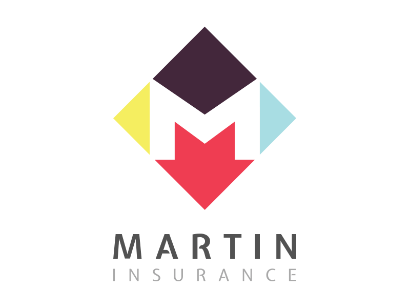 Martin Insurance branding business identity insurance logo mark typography