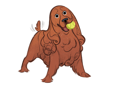 Spaniel Playing character character design dog drawing illustration puppy