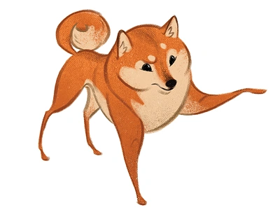 Shiba Confused character character design dog doge drawing illustration photoshop painting puppy shiba shiba inu texture