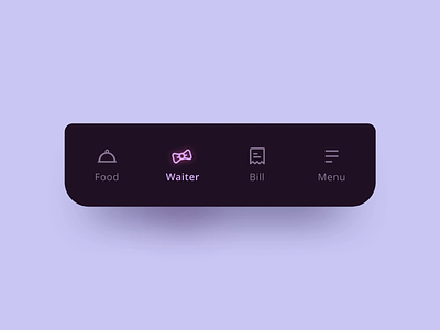 Navigation - Microinteractions animated icon animation icon icon design icon set iconography interaction design menu menu bar motion navigation navigation bar navigation menu neon resturant ui ux
