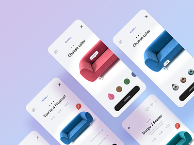 Furniture Customising - App Design 3d app custom customising editing furniture furniture design furniture store interaction design minimalist minimalistic sofa store ui uiux user experience ux