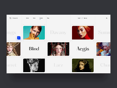 Zummedy Models Interaction 🖤 animation web awwwards clean design desktop fashion design interaction interface landing minimal motion typeface design ui ux web webdesign