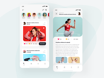 Fitness Social App 📲 app application clean design feed ios minimal mobile profile social app ui ui ux design ux vue vuejs vuesax