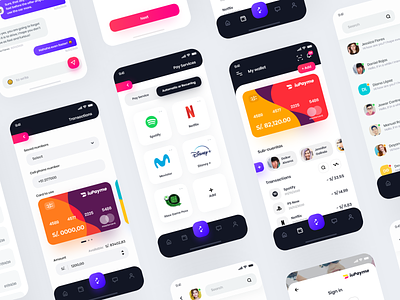 iuPayme Wallet App 💳 app banking app clean clean app credit card design interface ios ios app design minimal money ui ux vuejs vuesax wallet