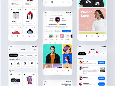 Store Instagram Redesign 2020 📲 adobe photoshop adobe xd adobexd animation app application category app clean design feed icons instagram redesign interaction interface minimal redesigned store ui ux