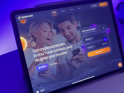 Banexcoin Landing animation bitcoin btc clean design exchange homepage interaction interface landing landingpage minimal prototype ui ui design ux ux design web webdesign website