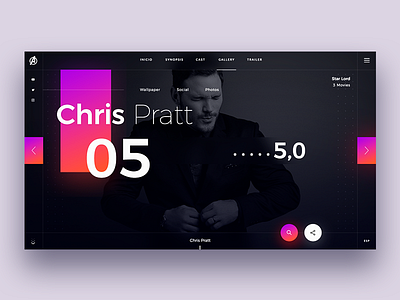 Chris Pratt - Infinity War - Concept..! clean design gradient infinity war landing minimal movie site slider ui ux webdesign