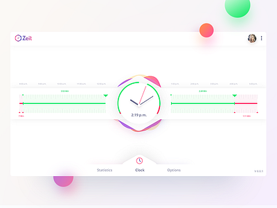 Zeit Dashboard Clock 🕓 app clean clock colors dashboard design gradient interface minimal ui ux web