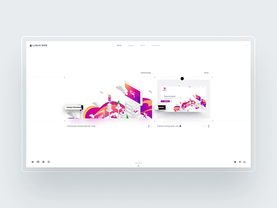 Lusaxweb Home agency animation clean desktop flat desig interaction interface landing minimal ui ui design ux ux animation web webdesign website