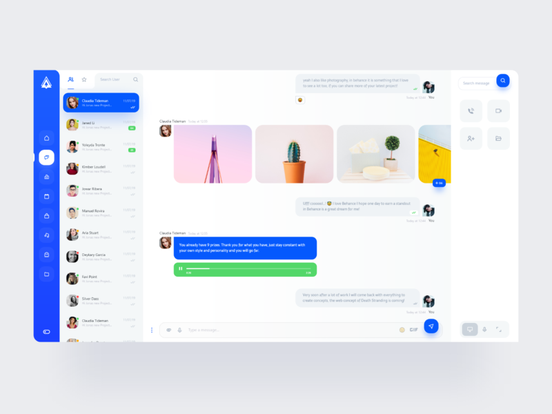 Lusax Web Dashboard Chat By Manuel Rovira For Orizon Ui Ux Design Agency On Dribbble