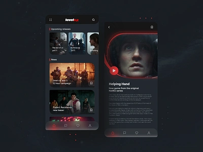 Redesign Levelup App 📲 app game app redesign apple application clean concept dark app design feed interface minimal movie app ui ui design ui ux design
