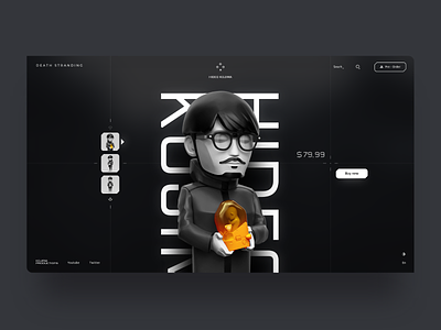 Hideo Kojima - Death Stranding Toy 😎 clean death stranding design games hideo kojima interface landing minimal product shop store ui ux web webdesign website