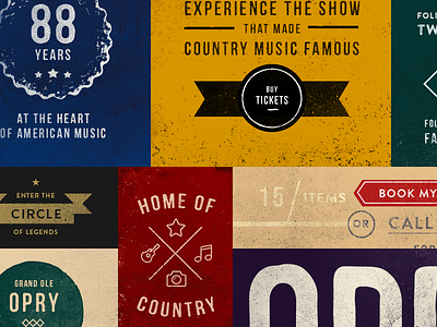 Rustic America american country distressed event label music nashville sticker texture typography vintage western