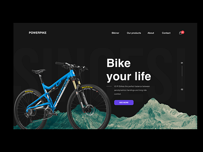 POWERBIKE (ON BLACK) colorfull design flat illustration interface logo ui ux web webdesign
