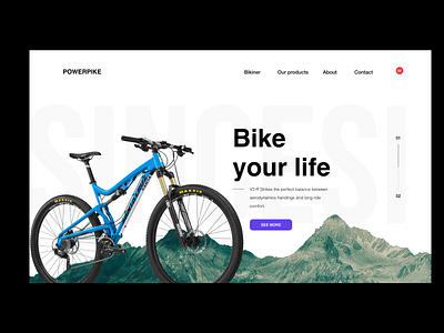 POWERBIKE (ON WHITE) colorfull design flat illustration interface logo ui ux web webdesign