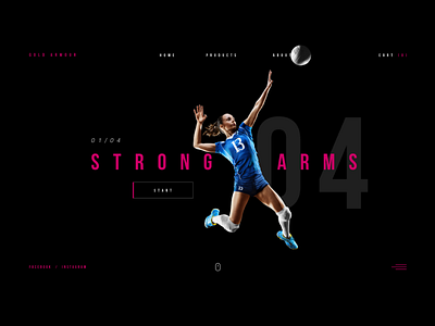 Web Sports Volley Shop black colorfull flat interface letter pink sportgirl ui ux web webdesign