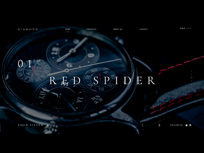 Web Shop German Watches black colorfull dark flat interface letter ui ux watch web webdesign