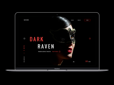 RAYVERNCOSTUMES RAVEN app black branding design interface ui ux vector web webdesign