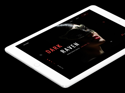 Rayvern Raven Ipad app black colorfull design flat interface ui ux web webdesign