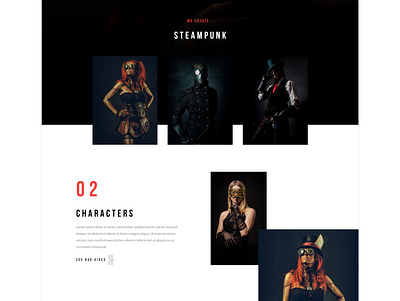 RAYVERN COSTUMES IPAD black branding colorfull design flat interface ui ux web webdesign