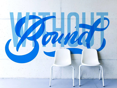 Without Bound branding design handlettering mural typography
