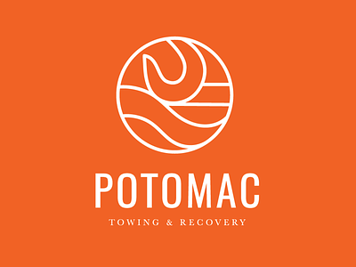 Potomac Towing & Recovery branding design graphic design logo