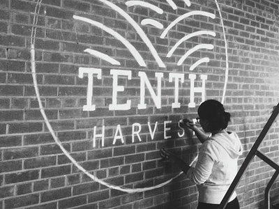 Tenth Harvest Logo Application branding logo mural painting