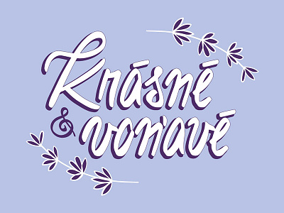 Krásné & voňavé applepencil czech handmade illustrator ipadpro lavender lettering typography