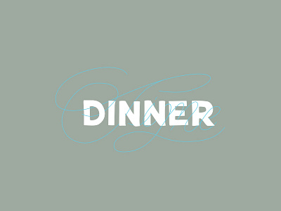 It's Dinner Time custom lettering dinner dinnertime hand lettering lettering script time typography