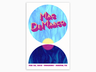 Mac DeMarco art atx austin gigposter gigposter2018 graphicdesign macdemarco mohawkaustin poster