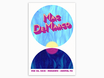 Mac DeMarco art atx austin gigposter gigposter2018 graphicdesign macdemarco mohawkaustin poster