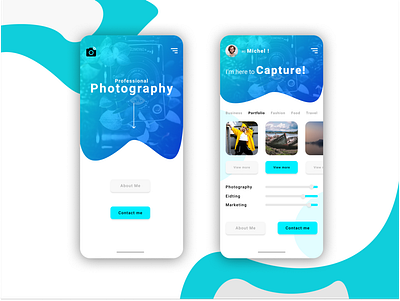 Professional photography app interface abstract app app design app ui application art color creative creative design graphicdesign photographer photography ui ui design uiux uiuxdesign ux web