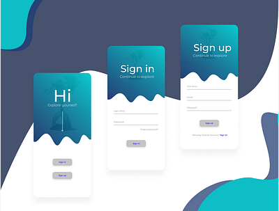 App sign in and sign up interface. abstract app app design app ui creative design graphicdesign minimal ui uidesign uiux uiuxdesign ux web