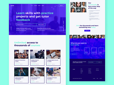 Curso courses design html5 learning lms template ui ux