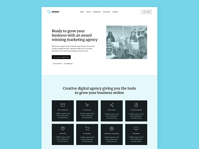 Cocoon agency design homepage marketing ui ux web