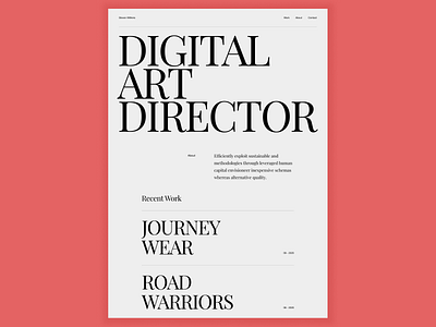 Portfolio Typography Website