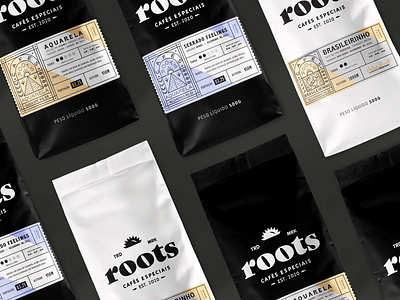 Roots Packaging bag branding café coffee coffee bag drink embalagem espresso packaging