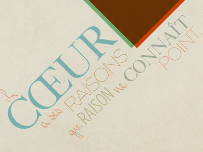 Le coeur a ses raisons… caslon gotham heart typography