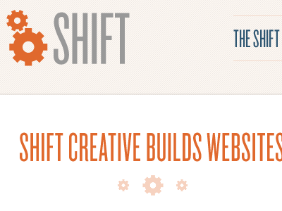 New logo and site design gears knockout orange shift