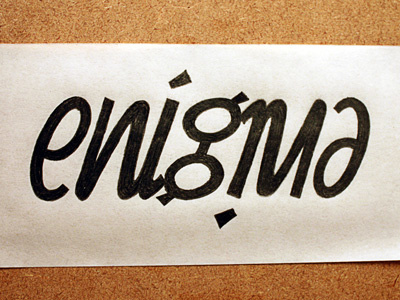 Enigma Ambigram ambigrams lettering script typography